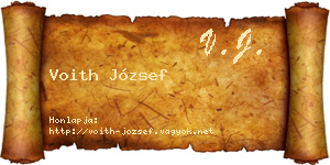 Voith József névjegykártya