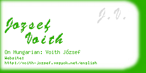 jozsef voith business card